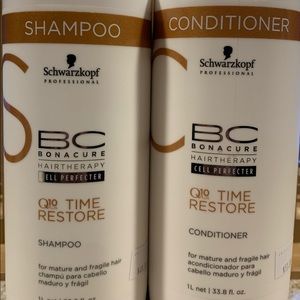 Schwarzkopf BC Bonacure Hairtherapy Q10 Time Restore Shampoo/Conditioner duo.